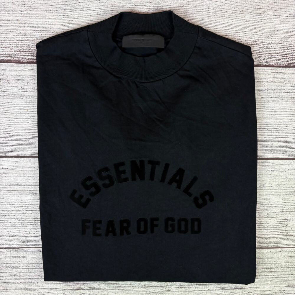 Fear of God Essentials Black on Black Short Sleeve T-shirt